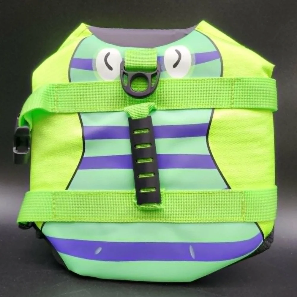 Wdehome Dog Life Jacket Green‎ Purple Fish Tail Pet Safety Vest XS Small Dog